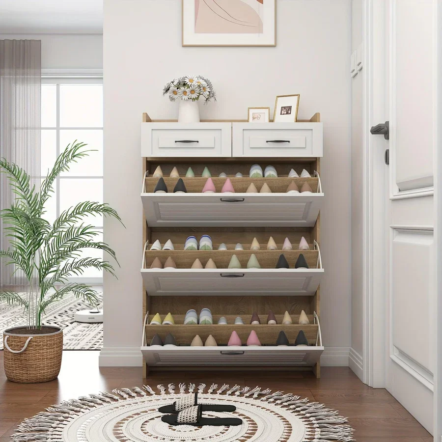 3-Door Shoe Cabinet with 2 Drawers + Free Backpack Gift 2 Units
