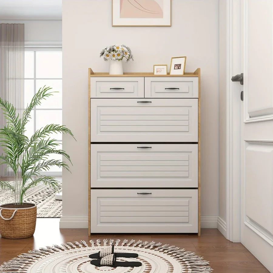 3-Door Shoe Cabinet with 2 Drawers + Free Backpack Gift 2 Units