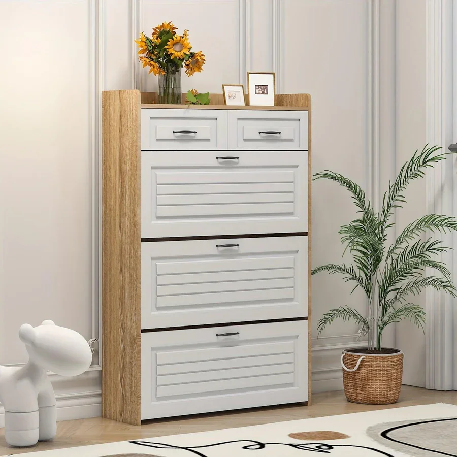 3-Door Shoe Cabinet with 2 Drawers + Free Backpack Gift 5 Units